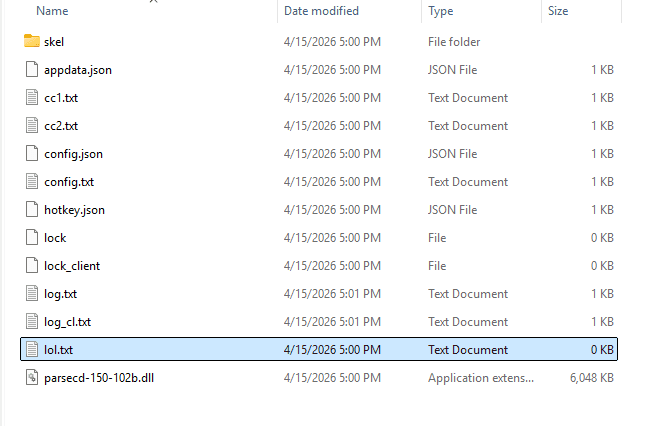 Additional file copied from the skel directory