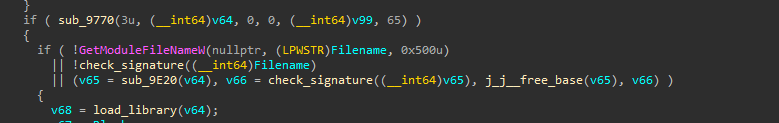 Checks performed on the DLL
