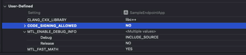 Xcode custom build setting