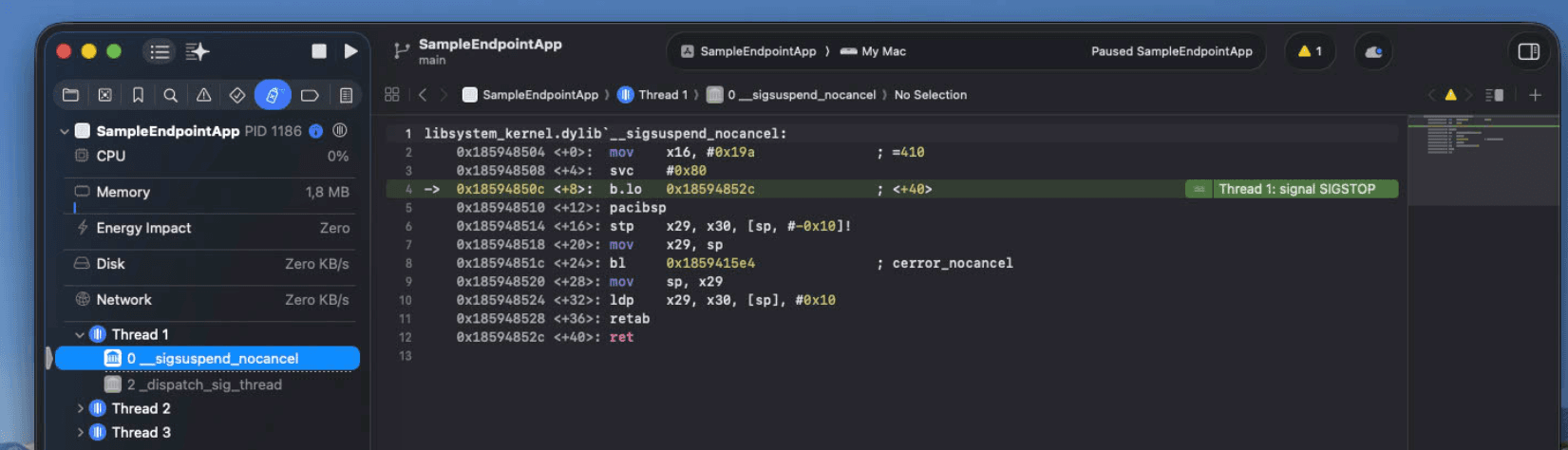 Xcode initial breakpoint